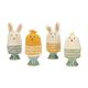 Yellow, rabbit-shaped egg cosy