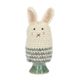 Grey, rabbit-shaped egg cosy