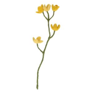 Fleurs jaunes en feutrine
