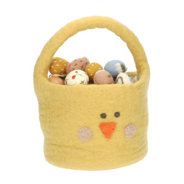 Vilten mandje voor paaseitjes