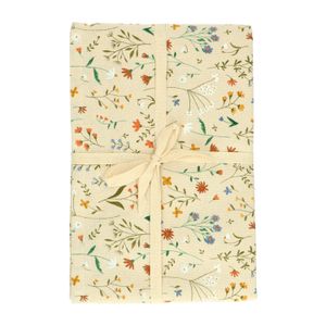 Organic cotton tablecloth with wildflower motif, 145 x 180 cm