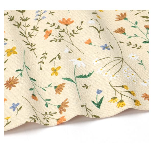 Tablecloth, GOTS organic cotton, wildflowers,  145 x 180 cm