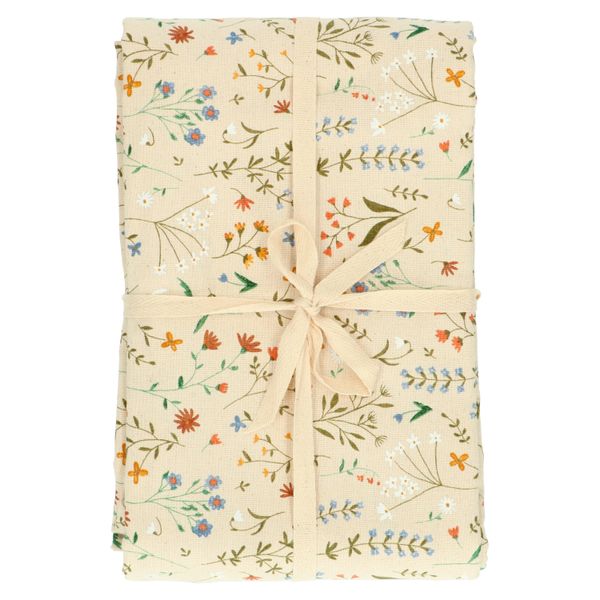 Nappe, coton bio, fleurs sauvages, 145 x 250 cm