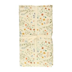 Organic cotton tablecloth with wildflower motif, 145 x 300 cm