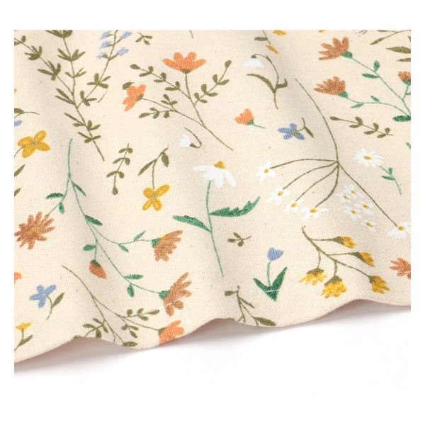 Table runner, GOTS organic cotton, wildflowers, 50 x 145 cm