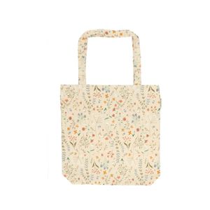 Organic cotton bag with wildflower motif