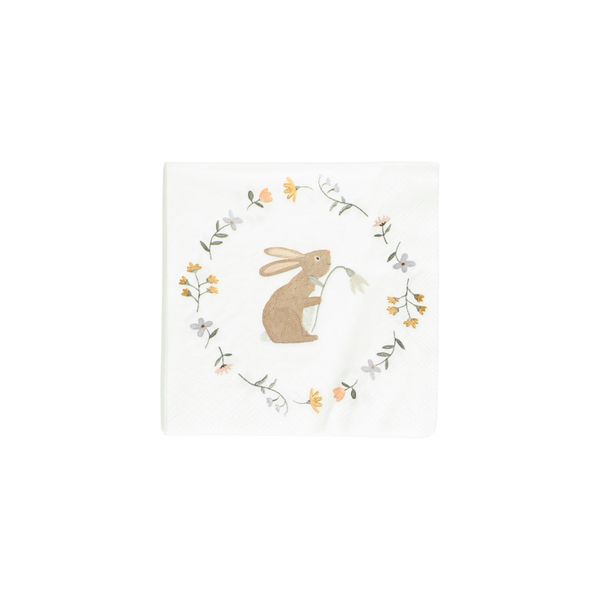 Napkins, paper, bunny, 25 x 25 cm, pack of 20