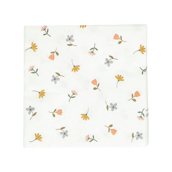 Napkins, paper, flowers, 33 x 33 cm, pack of 20