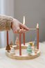 Insertables for our ring-shaped wooden annual ring advent ring, party!, wood, set of 4