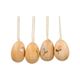 Holz-Eier mit Blumen,  4 Stück