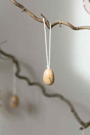 Holz-Eier mit Blumen,  4 Stück