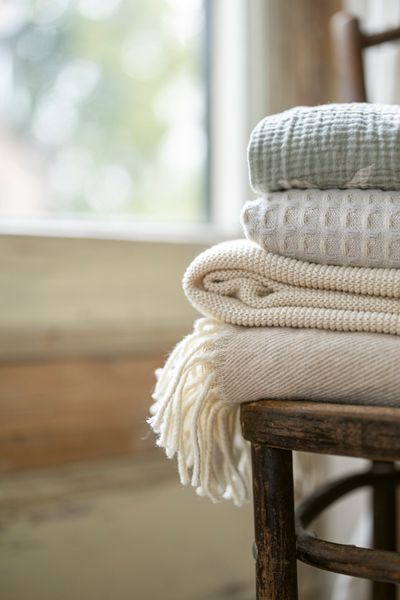 Plaid, wol, beige Plaid, wol, beige