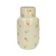 Earthenware vase with flowers, 20 x 11 cm