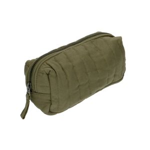 Moss green, cotton pencil case