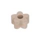Flower-shaped, pink cement candle holder