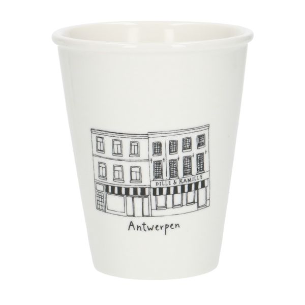 Mug facade, Antwerp Vleminck, porcelain, 200 ml