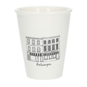 Mug facade, Antwerp Vleminck, porcelain