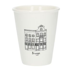 Mug facade, Bruges, porcelain