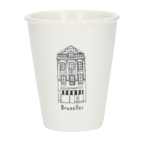 Mug facade, Brussels Grasmarkt, porcelain, 200 ml