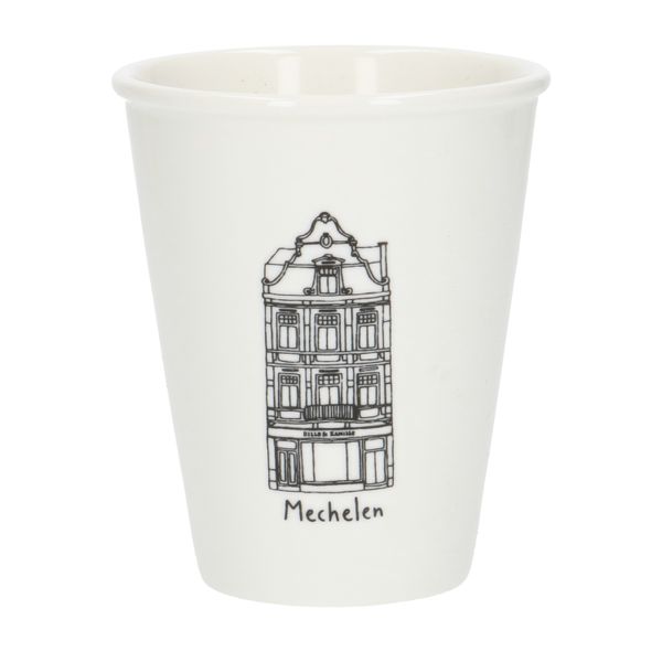 Gevel mok, Mechelen, porselein, 200 ml