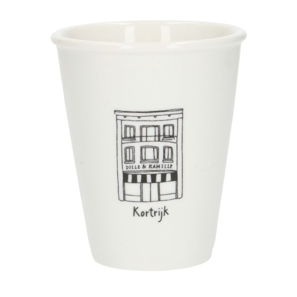 Gevel mok, Kortrijk, porselein, 200 ml