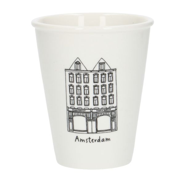 Gevel mok, Amsterdam Bilderdijk, porselein, 200 ml