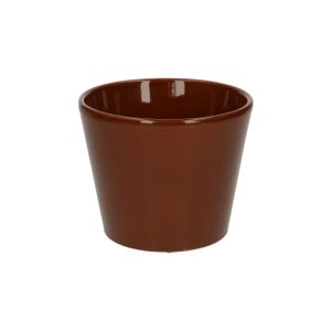 Cache-pot, céramique, cognac, Ø 12 cm