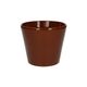 Cognac brown, earthenware flower pot, Ø 15,5 cm