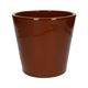 Cognac brown, earthenware flower pot, Ø 25 cm