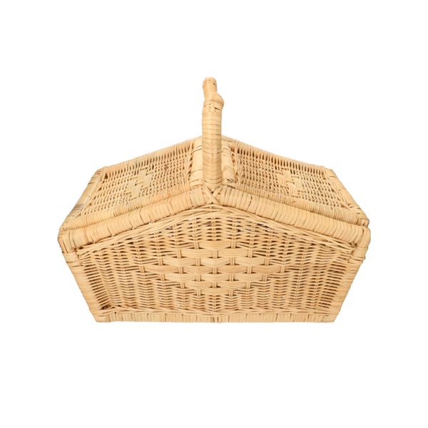 Straight rattan picnic hamper