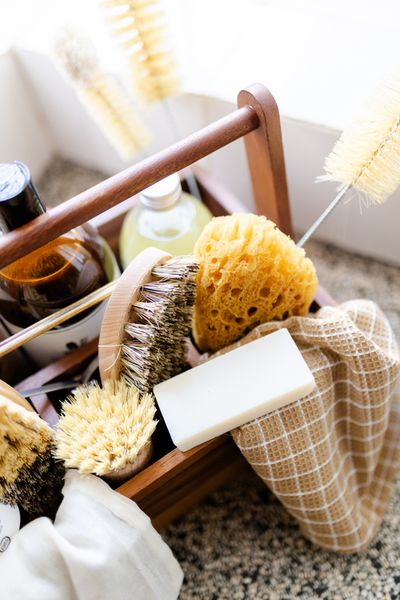 Spülbürste, Buchenholz und Tampico