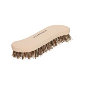 Beechwood, letter ‘S’-shaped scrubber with tampico and bassine bristles