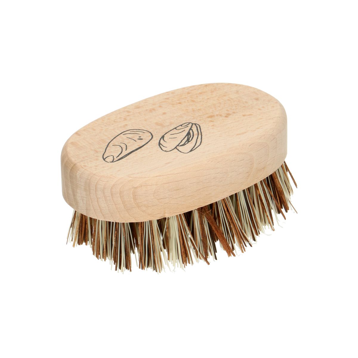 Lot De 3 Brosses Traditionnelles En Bois De Hêtre Kibros - Vaisselle Et Légumes Fabriqué En France