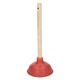 Beechwood and natural rubber toilet plunger