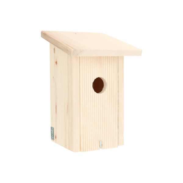 FSC alder wood nesting box for wren, 14 x 16 x 22 cm