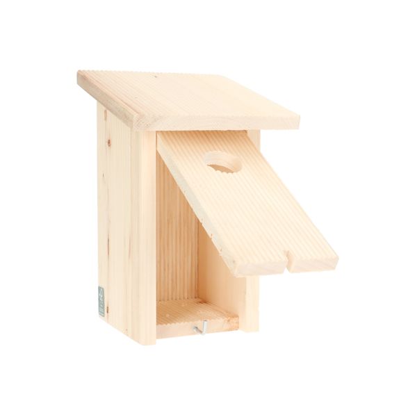 FSC alder wood nesting box for wren, 14 x 16 x 22 cm