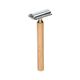 Beechwood and stainless steel razor