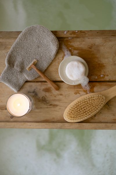 Gant de massage, lin et coton bio Gant de massage, lin et coton bio