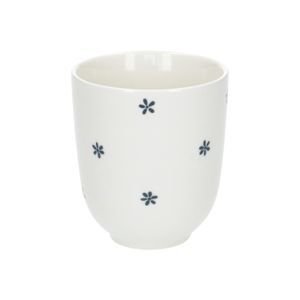 Organic, porcelain mug with flower motif, Ø 7.6 cm