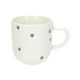 Organic, porcelain tea mug with flower motif, Ø 9 cm