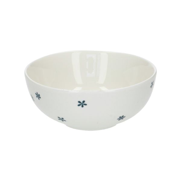 Organic, porcelain bowl with flower motif, Ø 12 cm