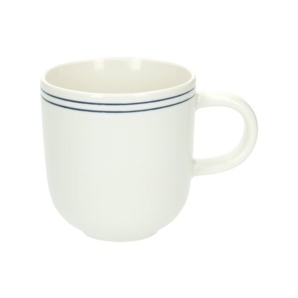 Organic, porcelain, blue-striped tea mug, Ø 9 cm