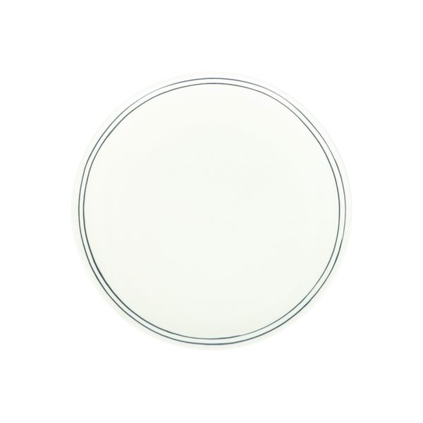 Ontbijtbord met blauwe streep, organisch, porselein,Ø 20 cm