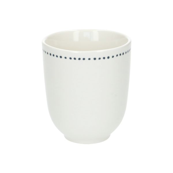 Organic, porcelain mug with blue spots, Ø 7,6 cm