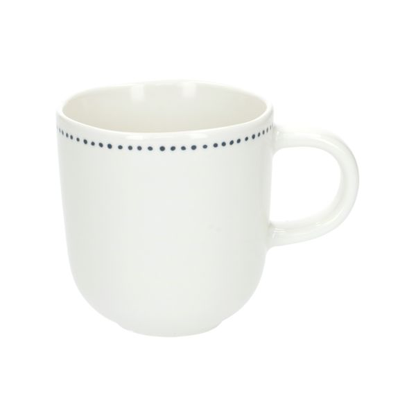 Theemok blauwe stip, organisch, porselein,Ø 9 cm