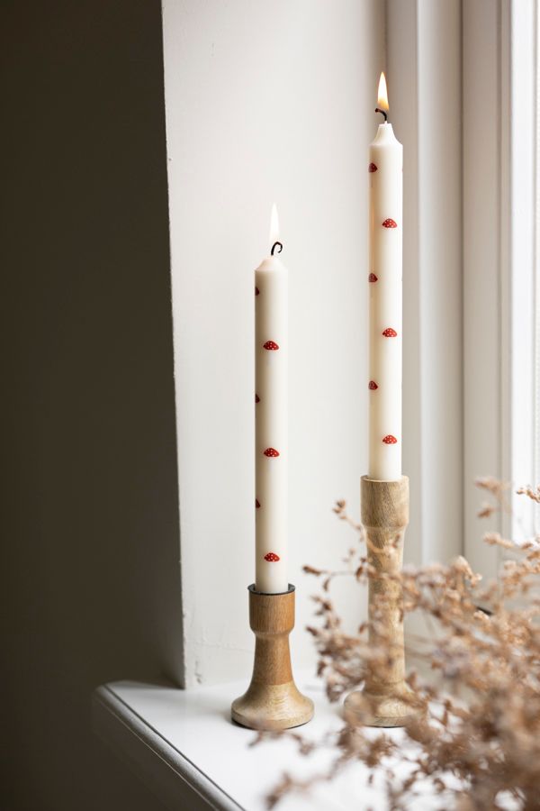 Large Mango Wood Candleholder 4