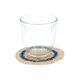 Onderzetter rond, zeegras, donkerblauw, Ø 11 cm, set van 4