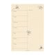 Weekplanner, menu, blauwe bloem, A5