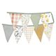 Flag garland, organic cotton, Dille& Kamille prints, 6 m