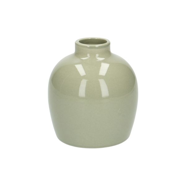 Vaasje, porselein, lichtgroen, 10 x 11 cm